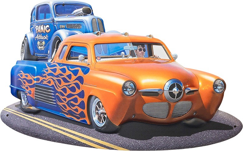 アンティークエンボスプレート ［PANIC Attack］＜アメリカン雑貨＞