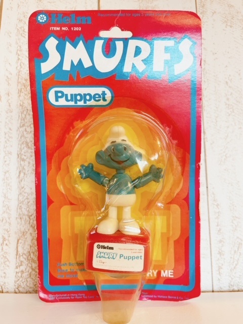 スマーフSMURFS ビンテージスマーフ Puppet くねくねプッシュトイ Helm