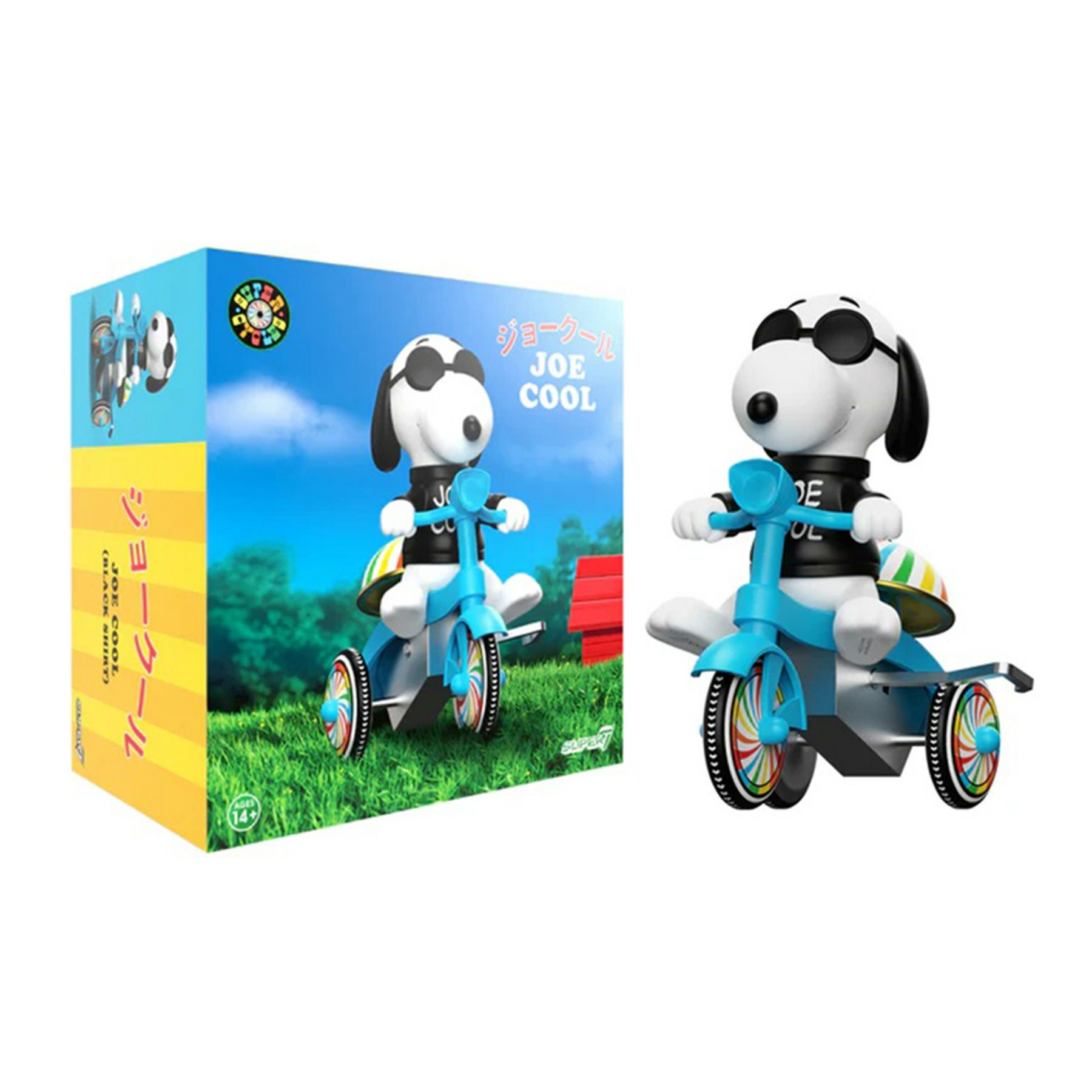 SUPER7 ジョークール　MCZ004-Peanuts Super Cycles - Joe Cool (Black w/ Blue Trike)