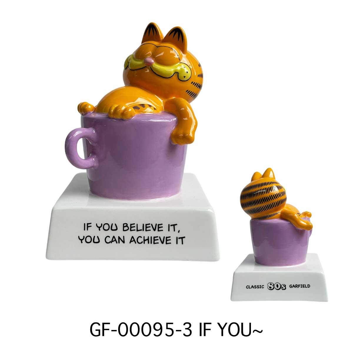 【デスクの相棒に！】【ヴィンテージ風】フィギュア GARFIELD MESSAGE DOLL セラミックメッセージドールGF-00095-3 IF YOU