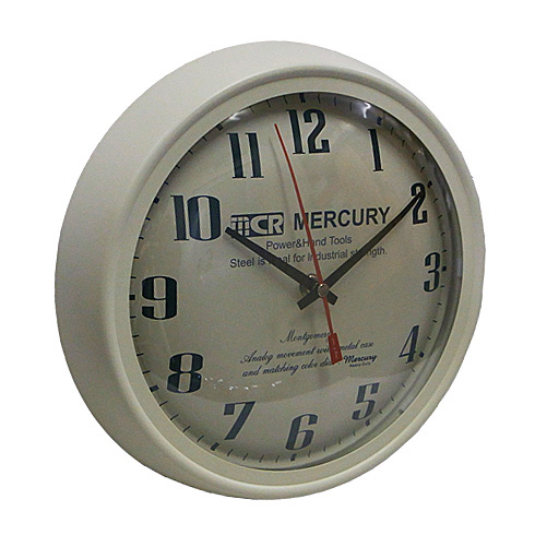 壁掛け時計　MERCURY　マーキュリー ウォールクロック MONTGOMERY (ベージュ) 　オシャレ壁掛け時計　アメリカンインテリア時計