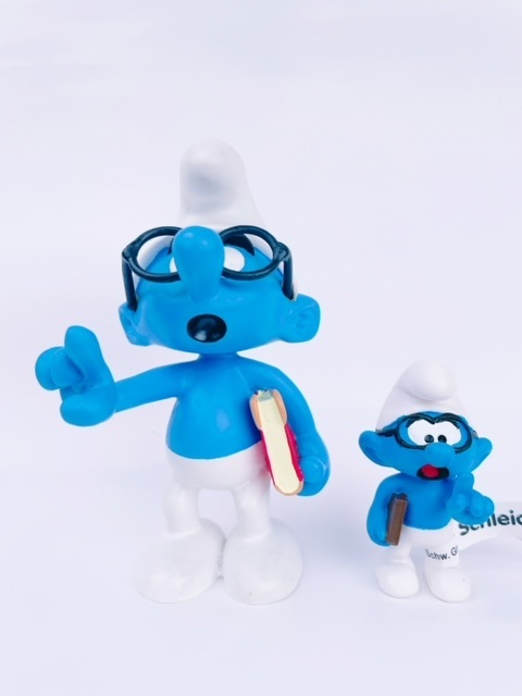 スマーフ SMURFS/PLASTOY社製 スマーフスタチュー・がり勉 フィギュア