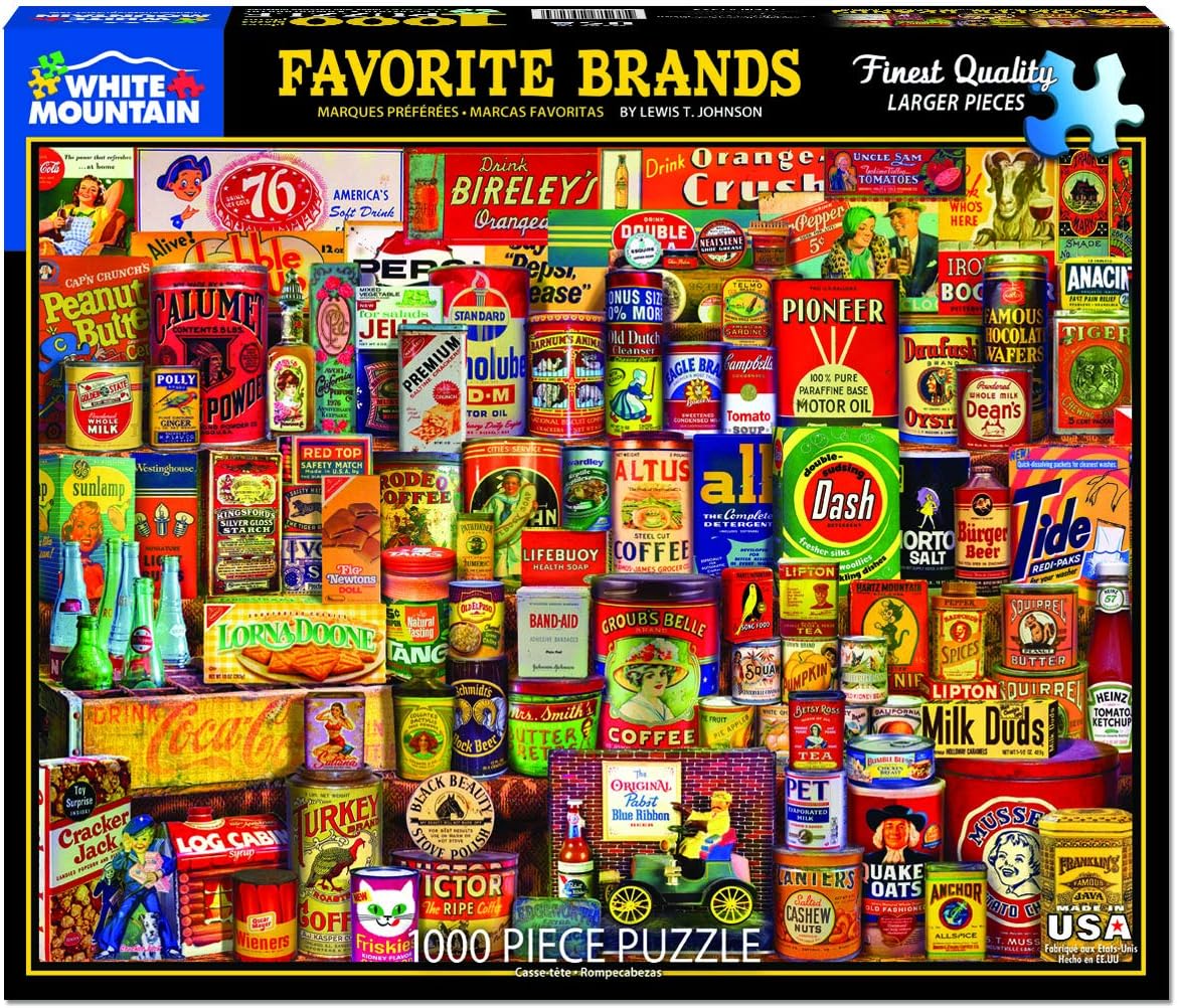 White Mountain Puzzles Favorite Brands - 1000 Piece Jigsaw Puzzle