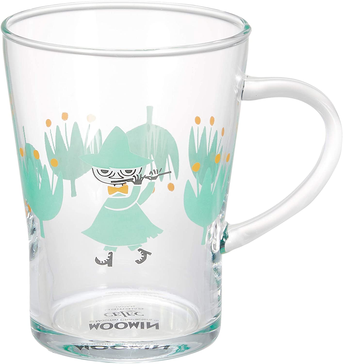 MOOMINスナフキン クッカ ティーメイト ガラス マグカップ(茶こし付 