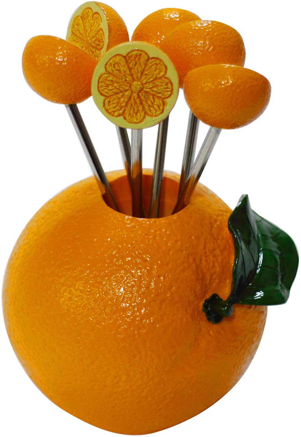 フルーツピック オレンジorange ピック6本セット フルーツフォーク Te 306 ステンレス製 かわいいキッチン雑貨 Toy S雑貨suzuya