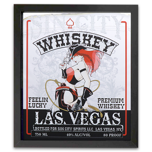 ガレージ・ミラー SIN CITY WHISKEY MIRROR