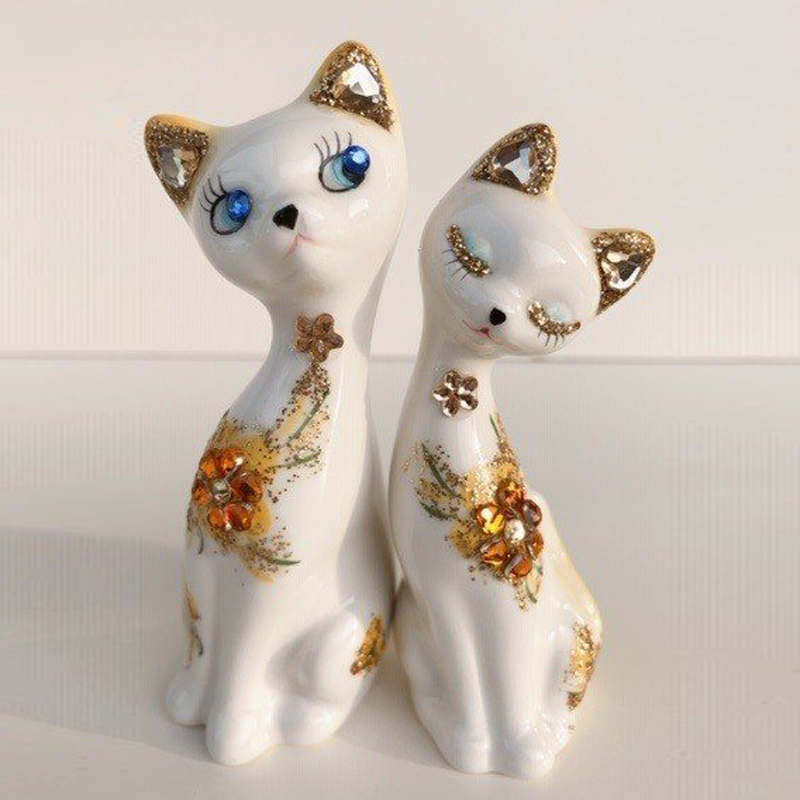 ねこ置物 ペア風水ネコect Toy S雑貨suzuya