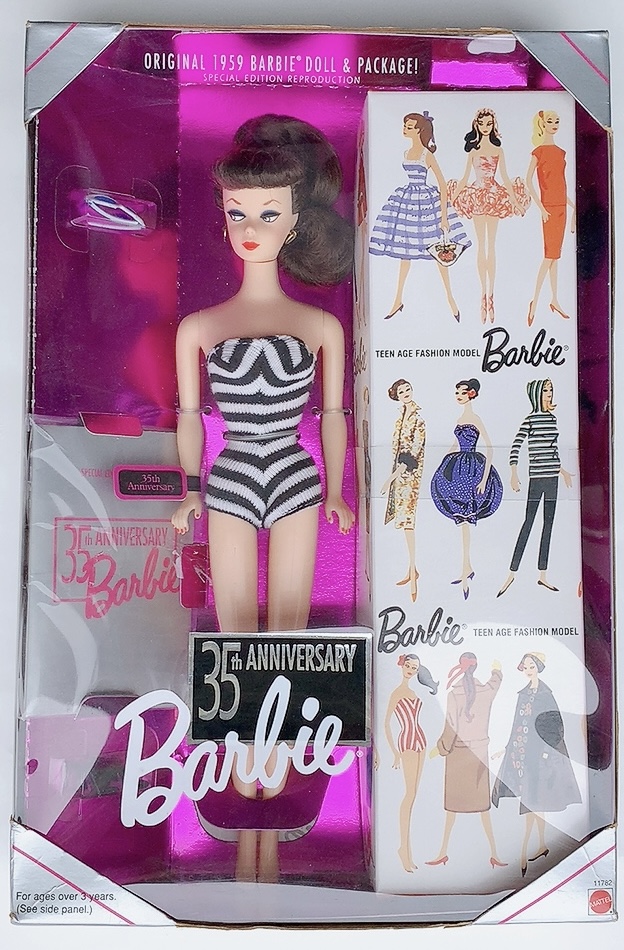 ORIGINAL 1959 BARBIE DOOL&PACKAGE バービードール35th special