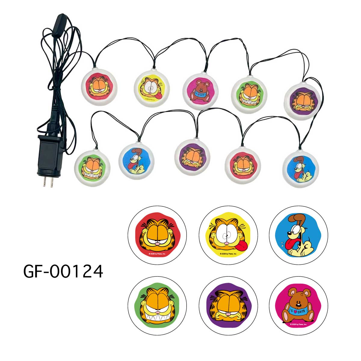 【毎日がホームパーティー!】【アメリカンな夜】PARTY STRING LIGHTパーティーストリングライト GARFIELD ガーフィールド