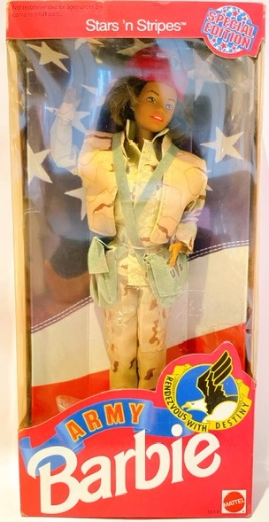 ARMY Barbie Doll AfricanAmerican 1992年MATTEL 限定版 アーミー