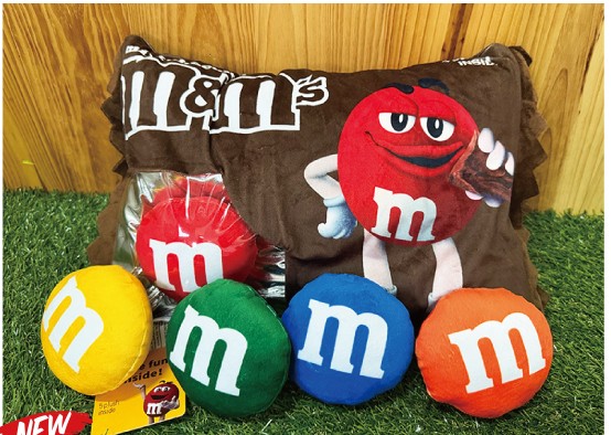 Snack Bag Plash Pillow Set (M&M's) エムアンドエムズ アメリカン雑貨