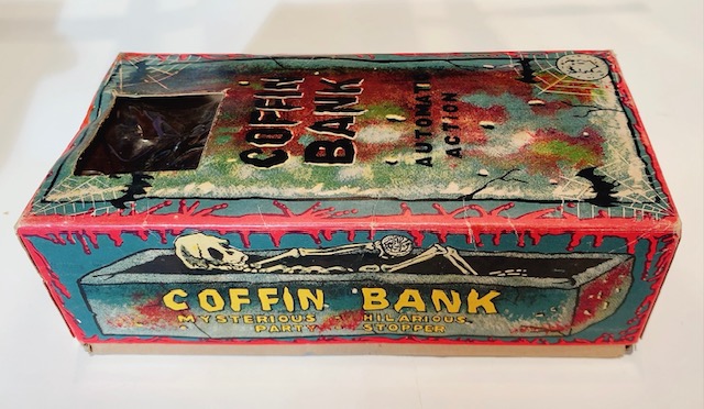coffin bank 米屋 レア ゼンマイ式ブリキ 貯金箱