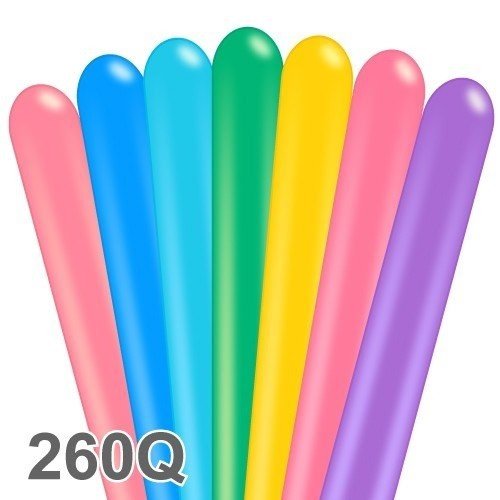 購入廉価 260Qツイストバルーン「バイブラント・セット」7色100本