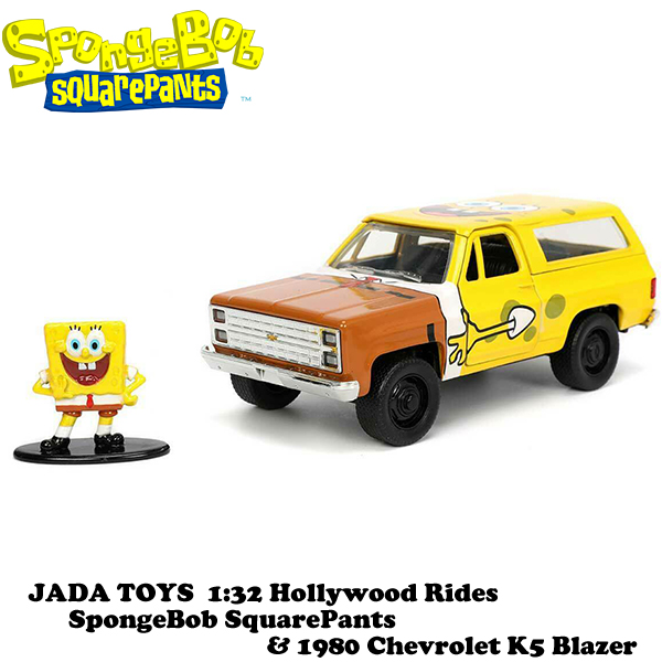 スポンジボブミニカー1:32 SPONGEBOB 1980 Chevrolet K5 Blazer w ...