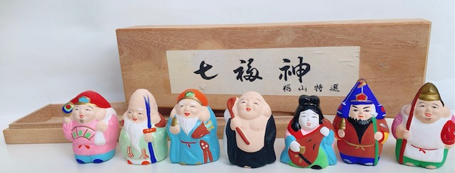 開運☆七福神 あんぜ 扇子に鶴 盃に七福神